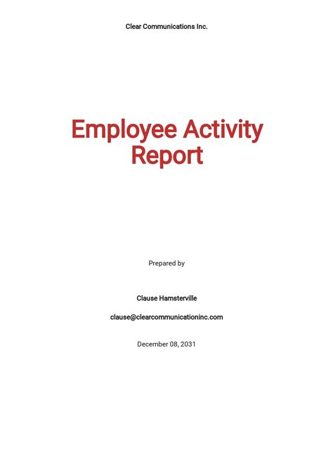 16 Free Activity Report Templates Edit And Download