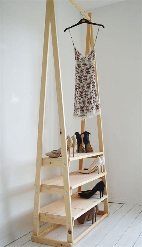 Maybe you would like to learn more about one of these? Handmade Natural Wood Clothes Rack Clothes Rail with 3 ...