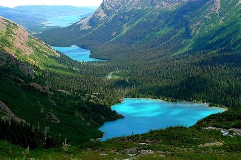 Grinnell Lake Lake Josephine And Lake Sherburne Glacier National Park