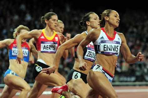 There are seven different sports in a heptathlon. Olympic Heptathlon Basics
