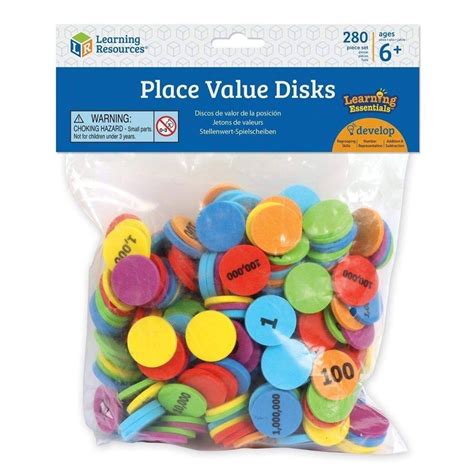 Learning Resources Place Value Disks Set Of 280 Sticker Stocker