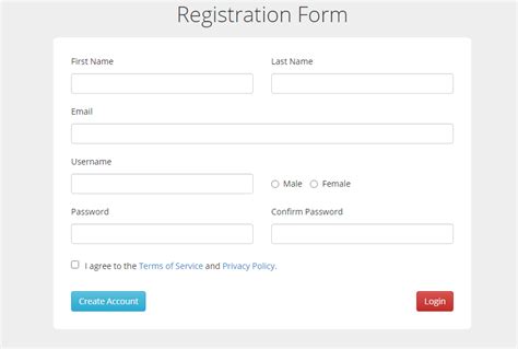 Download The Beautiful Registration Form Template In Html