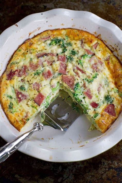 Leftover Broccoli And Ham Crustless Quiche 4 Other Ideas Cookin Canuck