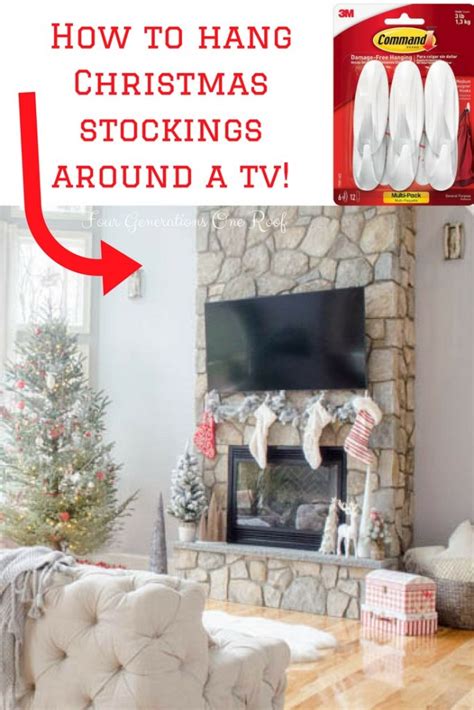 How To Hang Stockings On A Stone Fireplace Without Mantle I Am Chris