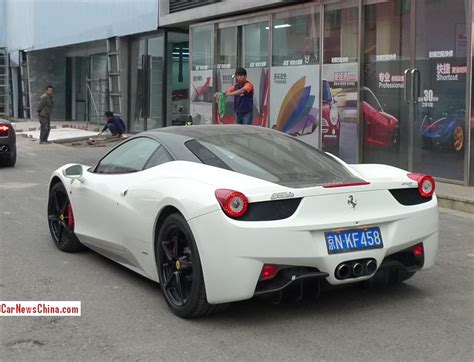 White Ferrari 458 Italia Has A License In China