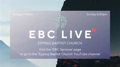 Epping Baptist Church Honouring God Following Jesus Serving Others