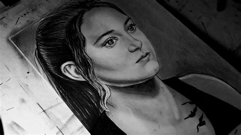 Drawing Tris Prior From Divergent Shailene Woodley Youtube