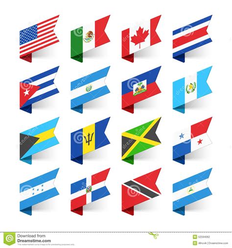 Flags Of All North American Countries Collage Stock Photo 57 Off