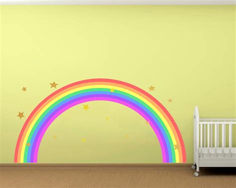 Rainbow Decal Nursery Decor Rainbow Wall Art Kids Room Decor Etsy