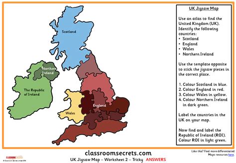 View roads in england and find cities, towns and villages. UK Jigsaw Map | Classroom Secrets