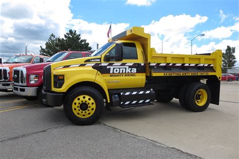 The Tonka Truck Themed F 750 Dump Is A One Of A Kind Vehicle With