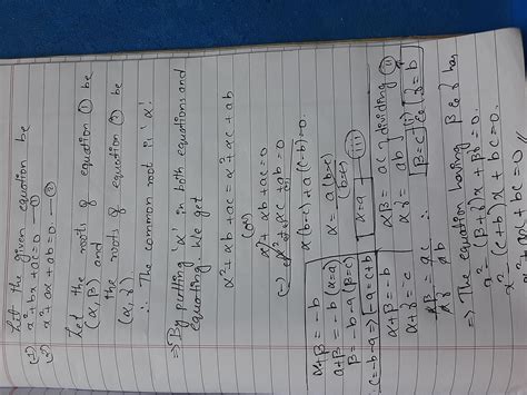 Now factor the equation into two smaller equations of single degree. If the quadratic equation x^2+bx +ca = 0 and x^2 + cx + ab ...