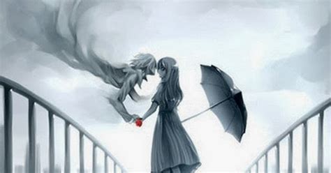 Anime couple cute holding hand loving