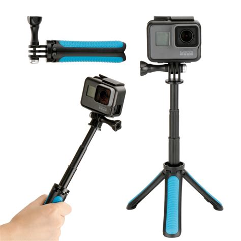 Gopro Tripod Selfie Stick Handheld Metal Extendable 2 In 1 Monopod For