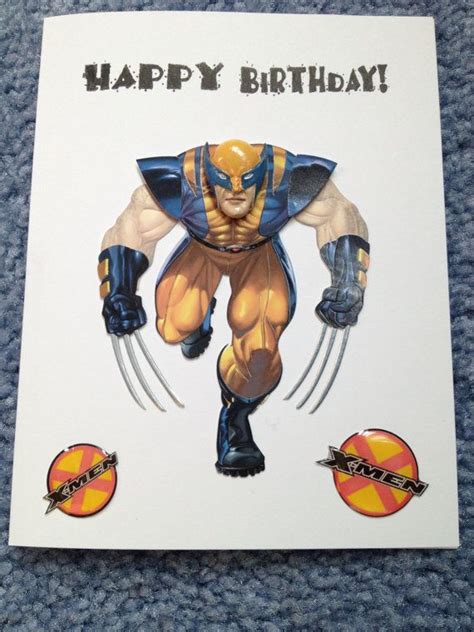 X Mens Wolverine Birthday Card By Daisycreationsbyjess On Etsy