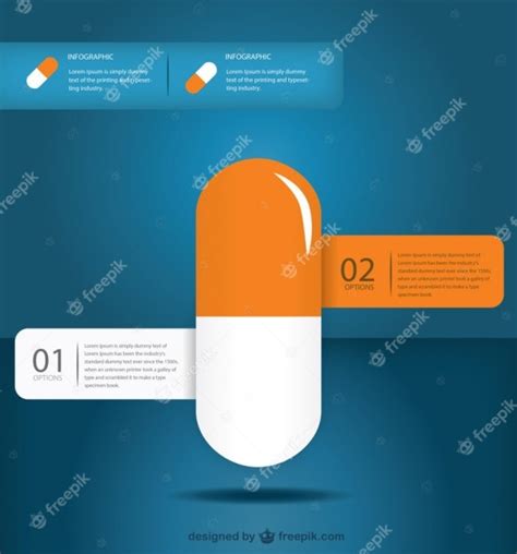 Medical Pill Infographic Design Free Vector