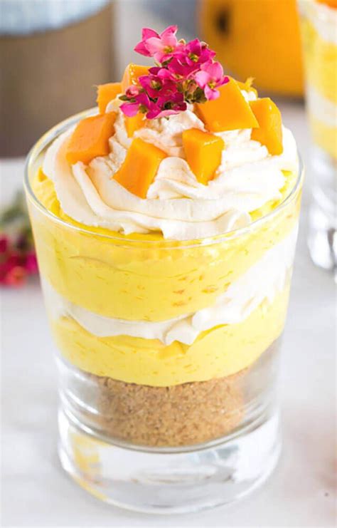 No Bake Mango Cheesecake Trifles Make In Individual Jars For A Cute