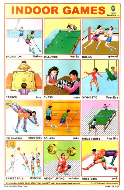 Picture Chart Of Indoor Games Freeware Base
