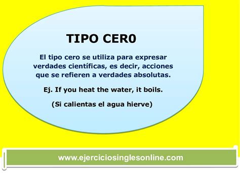 It is used to talk about habits, scientific facts, general truths, instructions and rules, if something else happens first. Zero conditional - exercise - Ejercicios inglés online