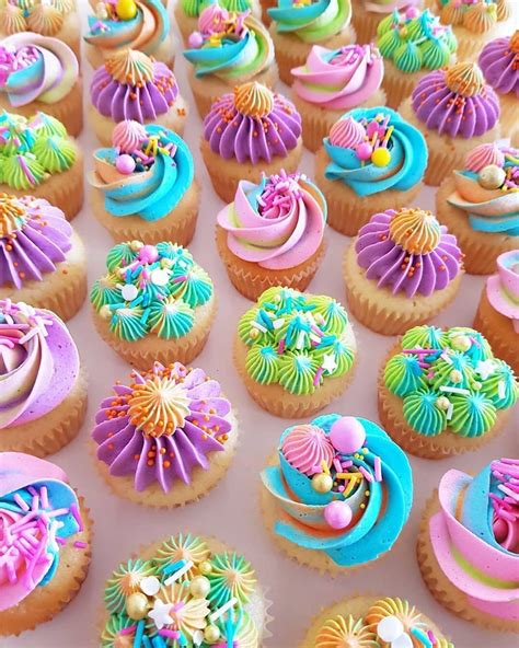 Vibrant And Colorful Cupcakes