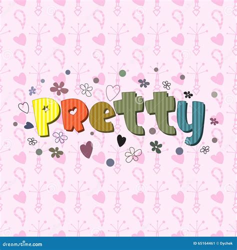 The Original Spelling Of The Word Pretty Stock Vector Illustration