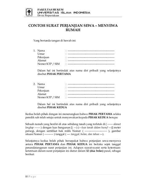 Berikut ini adalah contoh surat perjanjian sewa rumah kontrakan terbaru. Contoh Surat Perjanjian Sewa Menyewa Tanah Di Malaysia
