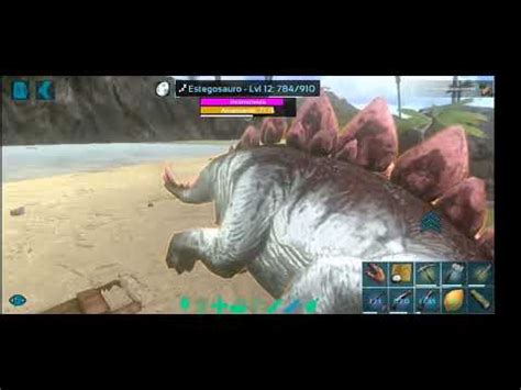 C Mo Dom Sticar Un Estegosaurio En Ark Mobile Youtube