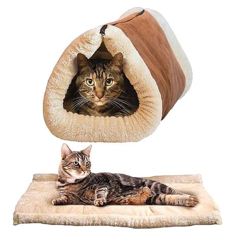 Txxci 2 In 1 Tube Cat Mat Bed Kitty Cat Dog Mat Bed Kitten Beds Cat
