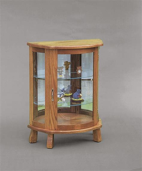 Door slides open to the left. Amish Small Curio Cabinet | Cabinets Matttroy