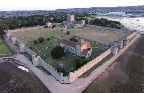 Portchester Castle England A Medieval Baronial Castle Built Within