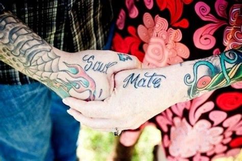 Name tattoos are believed to. Soul Mate Couples Tattoo Idea | Couples tattoo designs ...