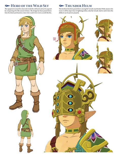 Link Hero Of The Wild Set And Thunder Helm Art The Legend Of Zelda