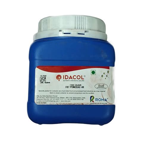 Idacol Bright Red Food Colour Ponceau 4r Synthetic Food Colour 500