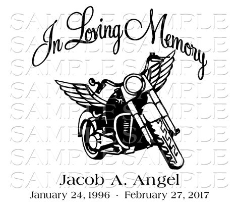 Download In Loving Memory Motorcycle Loss Svg Sticker Decal Etsy