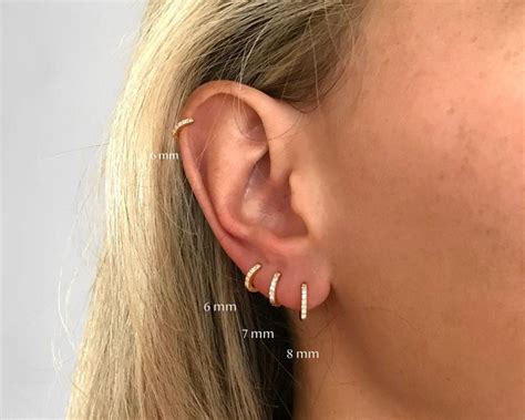Huggie Hoop Earrings Gold Conch Hoop Cartilage Hoop Hoop Etsy In