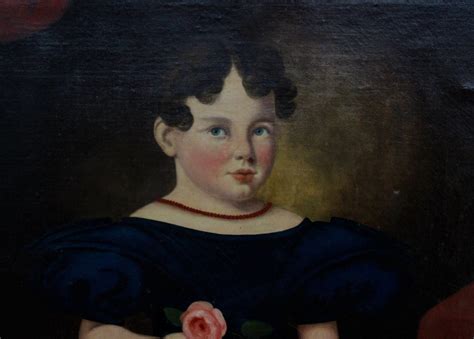 Antique Oil Painting Portrait Of A Girl Decorative Collective