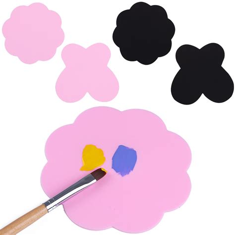 Buy 2pcs Silicone Paint Palette Mat Butterfly Plum