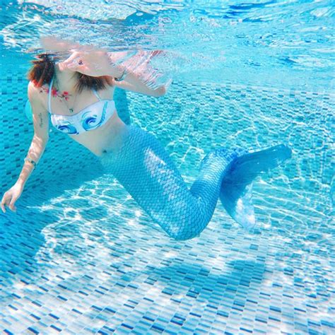 Adult Mermaid Tail Swimsuit Swimmable Mermaid Bikinis Women Summer