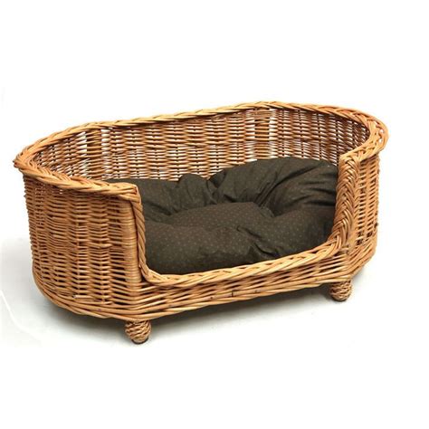 Luxury Large Wicker Dog Bed Basket Settee Wicker Dog Bed Large