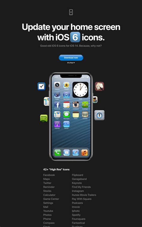 Ios 6 Icons One Page Website Award