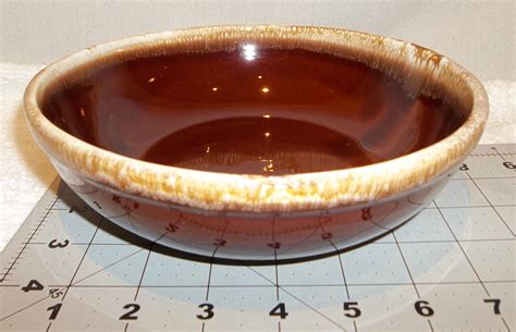Vintage Mccoy Brown Drip Glaze Pottery Bowl Marked Usa Etsy Glazes