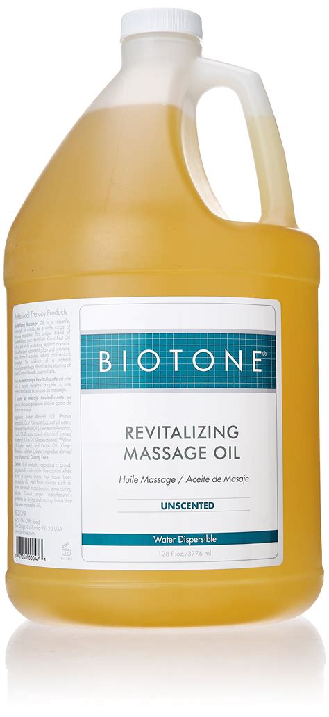 Biotone Revitalizing Massage Oil Unscented 128 Ounces 1 Gallon 128