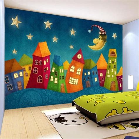 Custom Wall Paper Cartoon Children Castle 3d Wall Murals Kids Bedroom