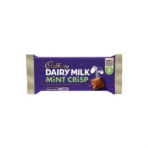 Cadbury Dairy Milk Mint Crisp 54g Bar Economy Candy