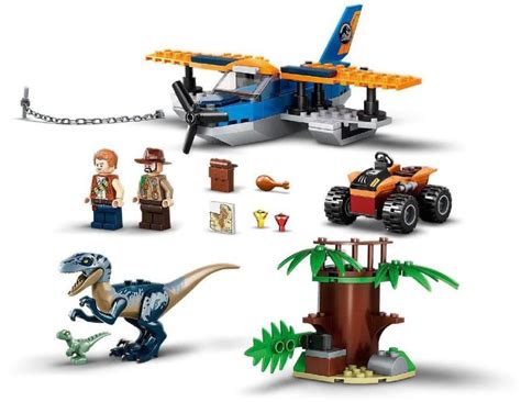 Lego Jurassic World 75942 Velociraptor Biplane Rescue Mission Nov Set