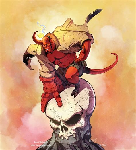 Hellboy Fanart On Behance Hellboy Art Geek Art Comic Books Art
