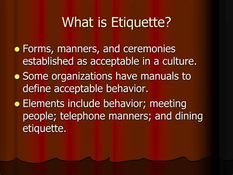 Ppt Etiquette Powerpoint Presentation Free Download Id5530038