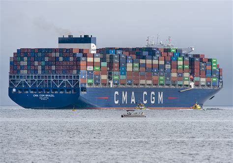 The Container Ship Cma Cgm Brazil Heads From The Psa Halifax Rci