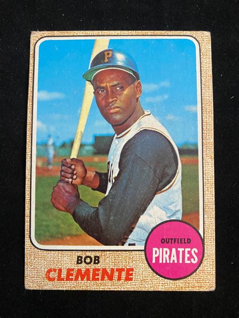 Lot Vgex 1968 Topps Roberto Clemente 150 Baseball Card Hof