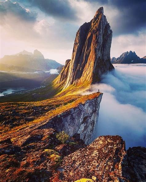 🔹 Incredible Senja Mountain In Segla Norway Can You Spot A Person On